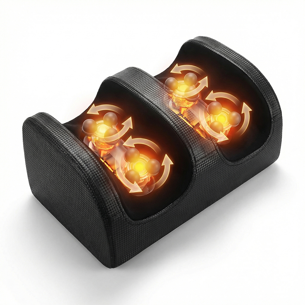 Kneading Rollers + Optional Warmth, One Compact Unit
